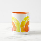 Orange Rainbow Liebe Zweifarbige Tasse (Mittel)
