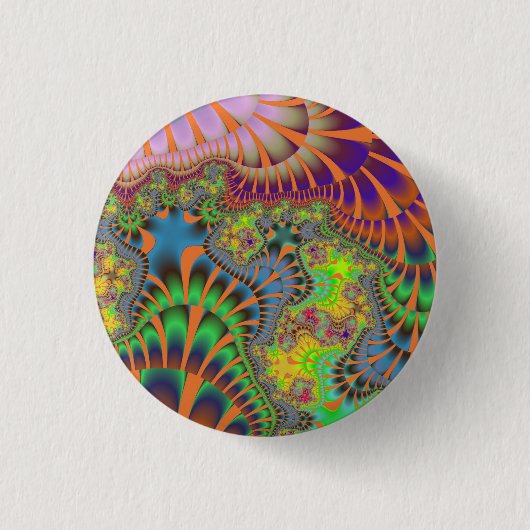 Orange Rainbow Melt Button (Vorderseite)