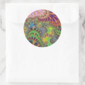 Orange Rainbow Melt Runder Aufkleber (Tasche)