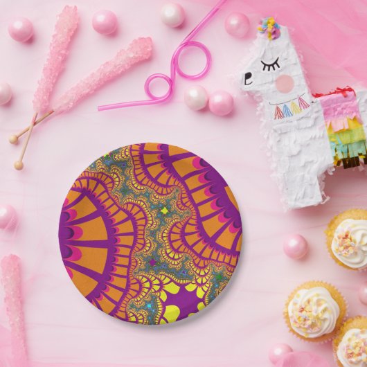 Orange Rainbow Remix Pappteller (Party)