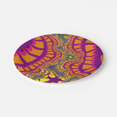 Orange Rainbow Remix Pappteller (Schrägansicht)