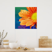 Orange Raindrops Fotoposter Poster (Küche)