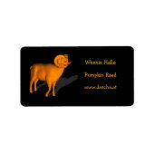 Orange Ram Adressaufkleber (Vorne)