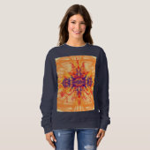 ORANGE RAUCH - Fraktal Art - Sweatshirt (Vorne ganz)