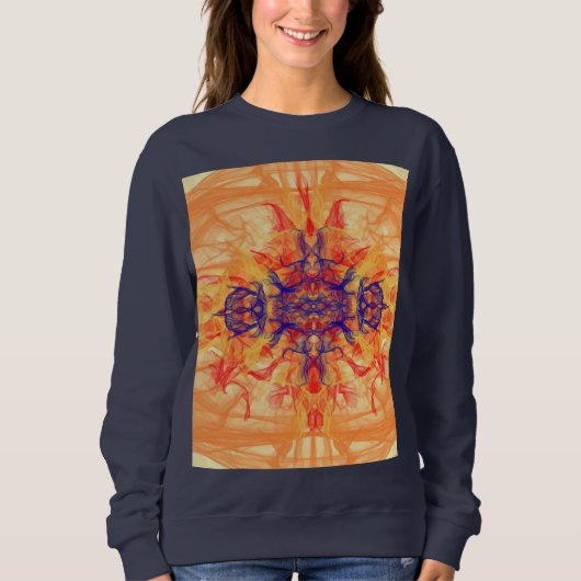 ORANGE RAUCH - Fraktal Art - Sweatshirt (Vorderseite)