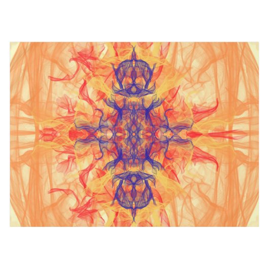 ORANGE RAUCH - Fraktal Art - Tableclout Tischdecke (Vorderseite (Horizontal))