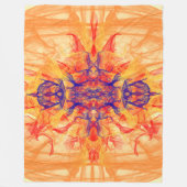ORANGE RAUCHE - Fraktal Art - Fleece Blanke (Vorderseite)