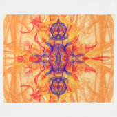 ORANGE RAUCHE - Fraktal Art - Fleece Blanke (Vorderseite (Horizontal))
