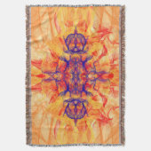 ORANGE RAUCHE - Fraktal Art - Knochendecke Decke (Vorderseite Vertikal)