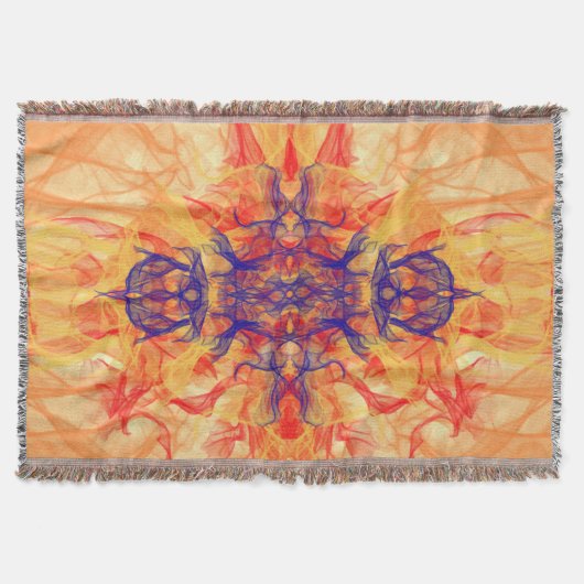 ORANGE RAUCHE - Fraktal Art - Knochendecke Decke (Vorderseite)