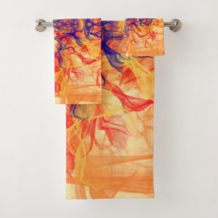 ORANGE RAUCHER - Fraktal Art - Badhandtuch Set