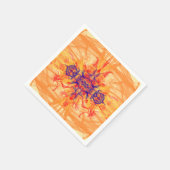 ORANGE RAUCHER - Fraktal Art - Napkins Serviette (Ecke)
