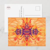ORANGE RAUCHER - Fraktal Art - Postkarte (Vorne/Hinten)