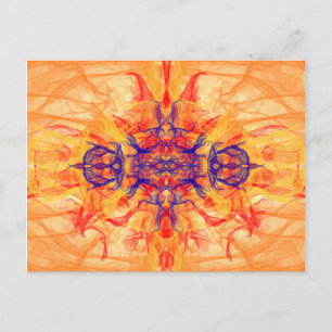 ORANGE RAUCHER - Fraktal Art - Postkarte