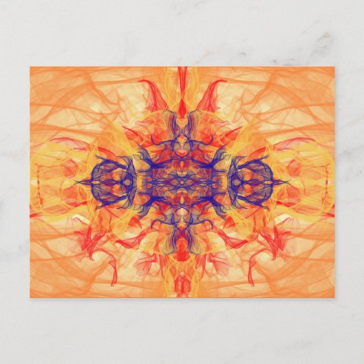 ORANGE RAUCHER - Fraktal Art - Postkarte (Vorderseite)