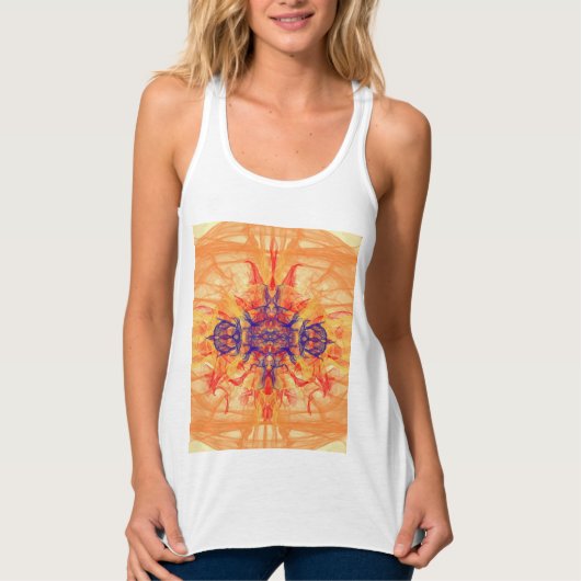 ORANGE RAUCHER - Fraktal Art - T - Shirt (Vorderseite)