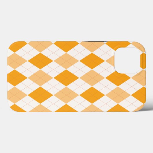 Orange Raute Case-Mate iPhone Hülle (Rückseite (Horizontal))