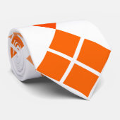 Orange Raute Custom Krawatte (Gerollt)