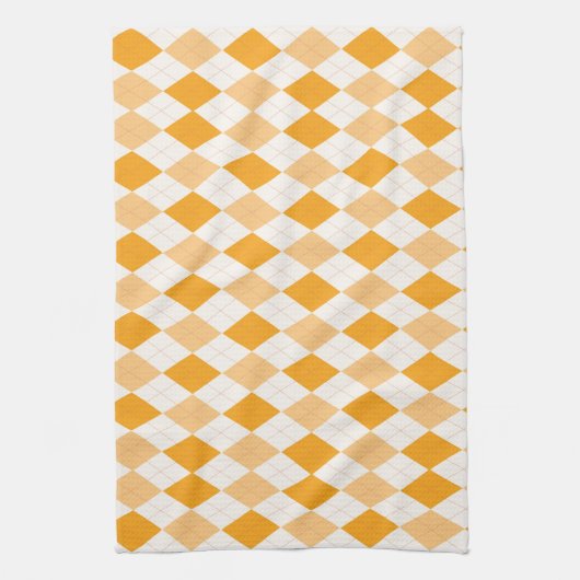 Orange Raute Geschirrtuch (Vertikal)