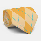 Orange Raute Krawatte (Gerollt)