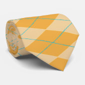 Orange Raute Krawatte (Gerollt)