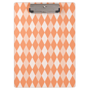 Orange Raute Pastell Mandarine Kleine Diamantform Klemmbrett