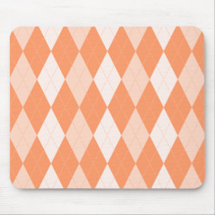 Orange Raute Pastell Mandarine Kleine Diamantform Mousepad