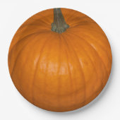 Orange Realistic Halloween Pumpkin Fotografie Pappteller (Vorderseite)