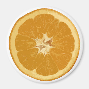 orange. realistisch. magnet