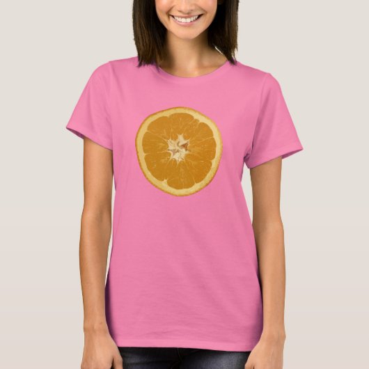 orange. realistisch. T-Shirt (Vorderseite)