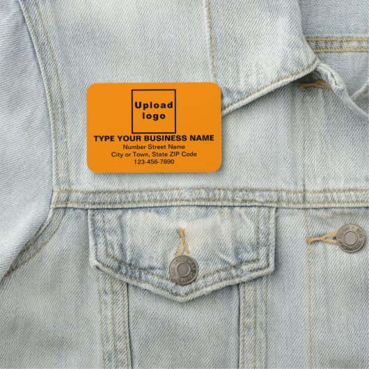 Orange Rectangle, Markenname Namensschild (Beispiel)