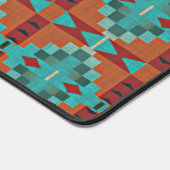 Orange Red Aquamarin Türkise Blue Green Retro Must Schreibtischunterlage (Ecke)