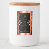 Orange Red Black Product Labels Ornaments Add Logo Lebensmitteletikett (Vorderseite)