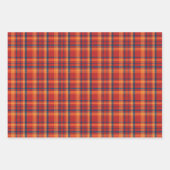 Orange, Red & Blue Kariert Geschenkpapier Set (Vorderseite 3)