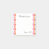 Orange Red Blume Post-it Klebezettel (Vorderseite)