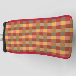 Orange Red Brown Kariert Golf Headcover