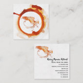 *~* Orange Red Burgund Phoenix Feuerring Quadratische Visitenkarte (Vorne/Hinten)