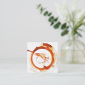 *~* Orange Red Burgund Phoenix Feuerring Quadratische Visitenkarte (Stehend Vorderseite)