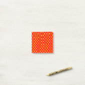 Orange Red Checkerboard Vibraned Checkered Pattern Post-it Klebezettel (Auf Schreibtisch)