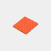 Orange Red Checkerboard Vibraned Checkered Pattern Post-it Klebezettel (angewinkelt)