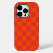 Orange Red Checkered Gingham Pattern Case-Mate iPhone Hülle (Rückseite)