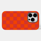 Orange Red Checkered Gingham Pattern Case-Mate iPhone Hülle (Rückseite (Horizontal))