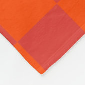 Orange Red Checkered Gingham Pattern Fleecedecke (Ecke)