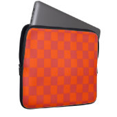 Orange Red Checkered Gingham Pattern Laptopschutzhülle (Vorne Rechts)