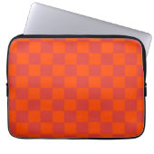 Orange Red Checkered Gingham Pattern Laptopschutzhülle (Vorderseite)