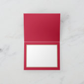 Orange Red Dahlia Blume Red Background Vielen Dank Karte (Innenseite)