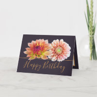 Orange Red Dahlias Hübsch Floral Bouquet Birthday