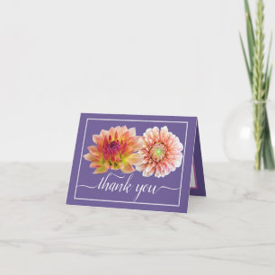 Orange Red Dahlias Hübsch Floral Bouquet Vielen Da Karte