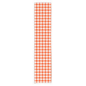 Orange Red Diamond Pattern Kurzer Tischläufer (Vorderseite)