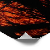 Orange Red Early Sunrise in Kansas Poster (Ecke)